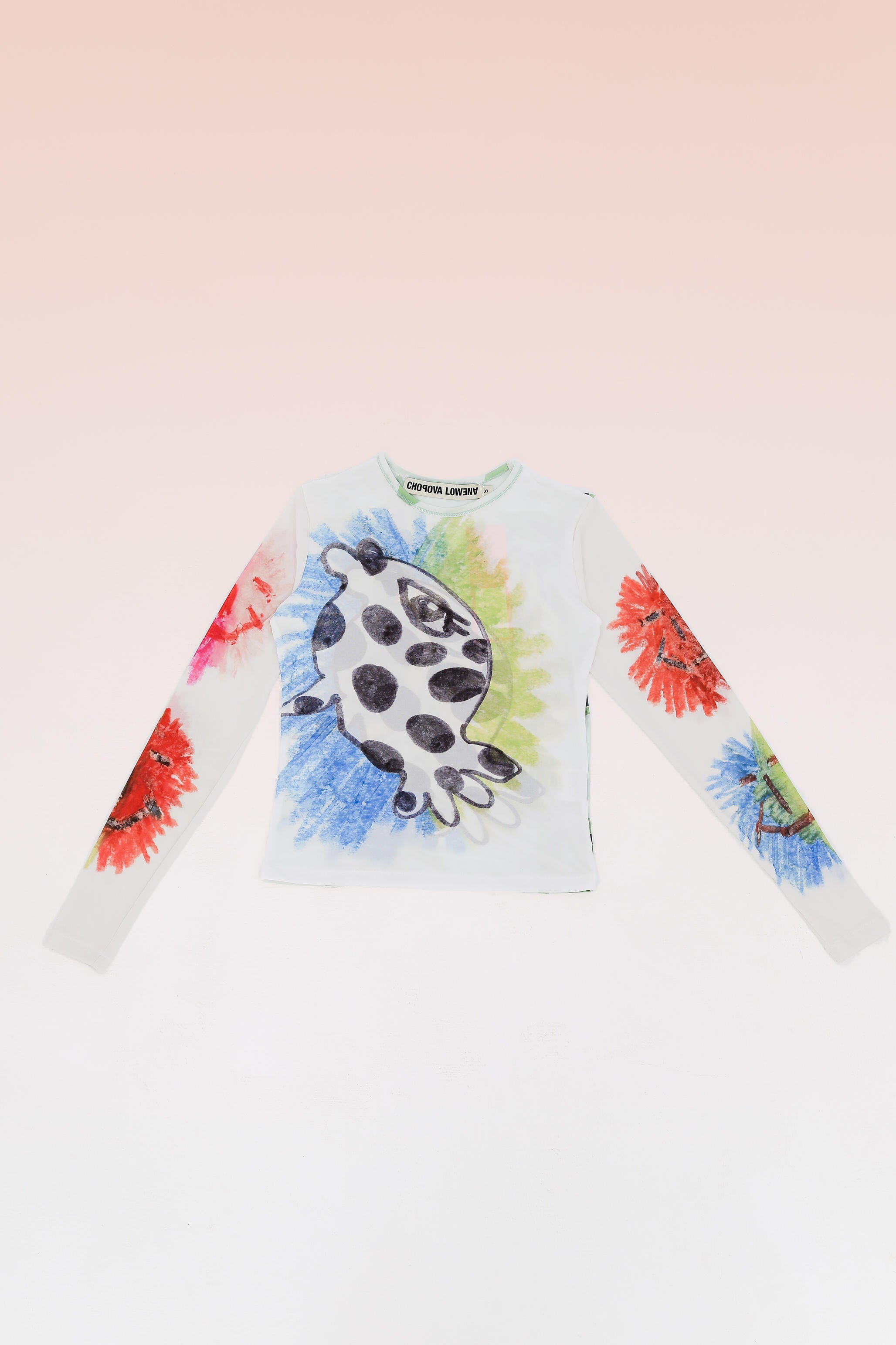 B213_Polkadot Fish Fitted Mesh Top_L_01