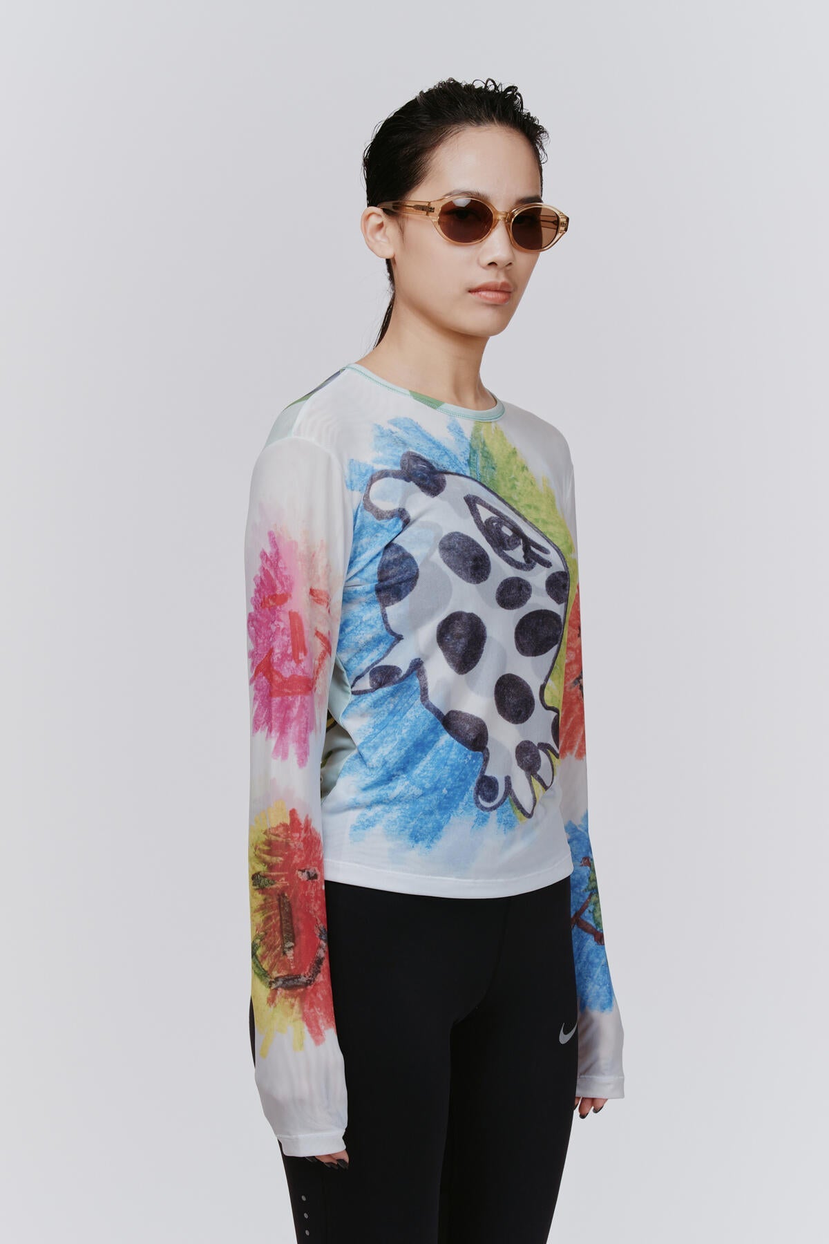 B213_Polkadot Fish Fitted Mesh Top_L_03