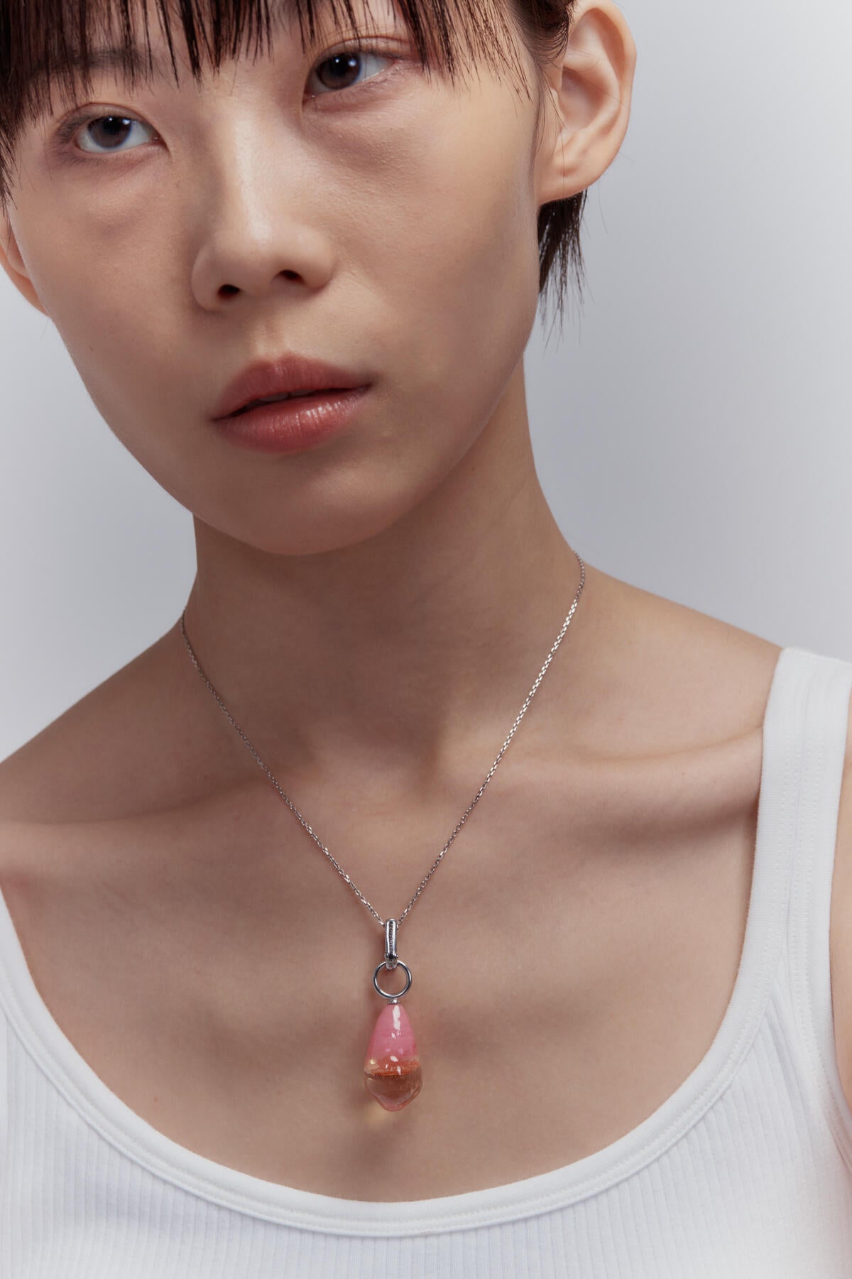Talisman Hybrid Stone Necklace - Pink