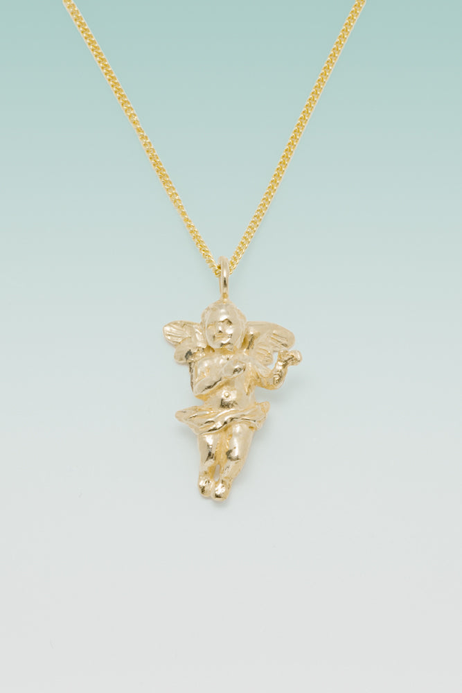 Cherub Necklace Gold