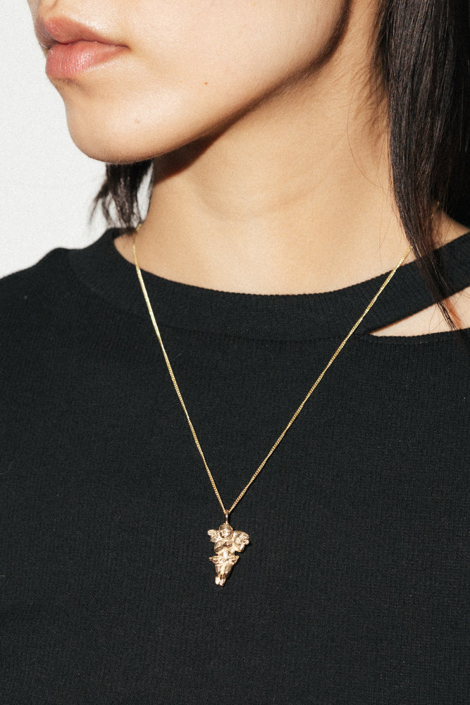 Cherub Necklace Gold